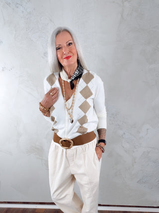 OFF#DLY Tuch Pearl beige/zimt
