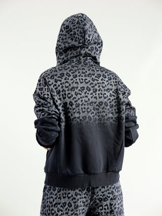 OFF#DLY Sweatjacke Leo Shiny black/grey