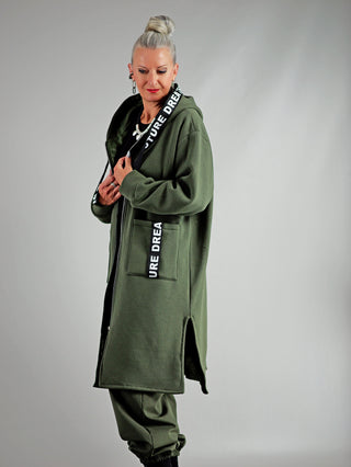 OFF#DLY Sweatmantel Alba khaki