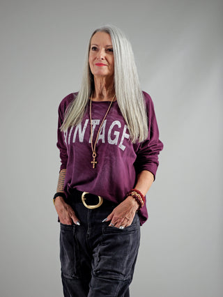 OFF#DLY Vintage Longsleeve bordeaux