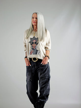 OFF#DLY Sweat Girl beige
