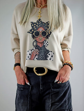 OFF#DLY Sweat Girl beige