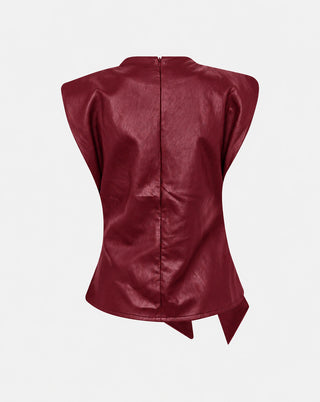 Co´Couture Gitt Pleat Top berry red