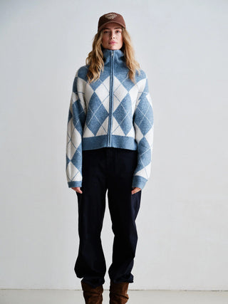 Penn & Ink Cardigan blue/ecru