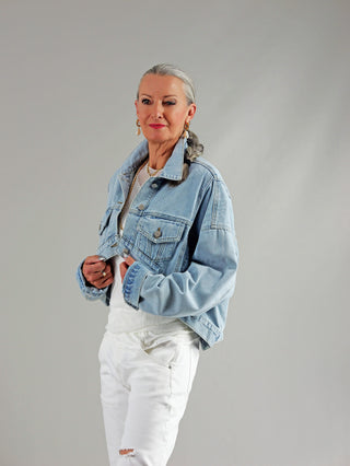 OFF#DLY Denim Jacket  Nave whiteblue