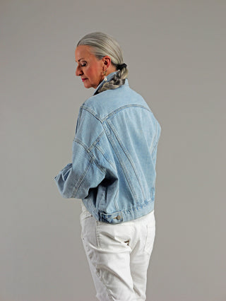OFF#DLY Denim Jacket  Nave whiteblue