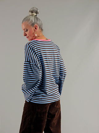 OFF#DLY Longsleeve Stripes blue/brown