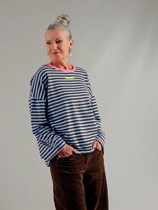 OFF#DLY Longsleeve Stripes blue/brown