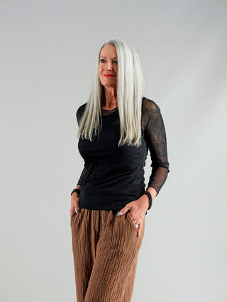 OFF#DLY Tüll Shirt black