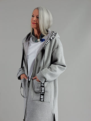 OFF#DLY Sweatmantel Alba grey