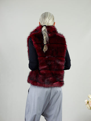 OFF#DLY Weste RED FUR vino
