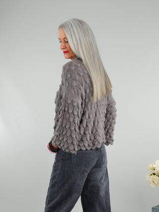 OFF#DLY Pulli Zapfen taupe