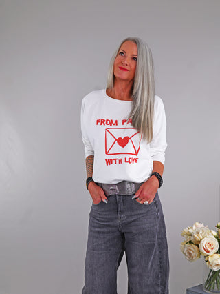 OFF#DLY Longsleeve Paris white