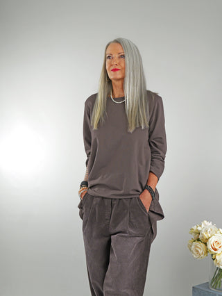OFF#DLY Longshirt Bari darkbrown
