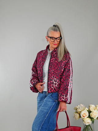 OFF#DLY Leo Bomber Jacke bordeaux