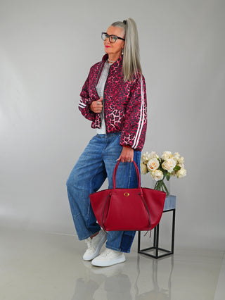 OFF#DLY Leo Bomber Jacke bordeaux
