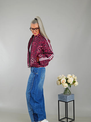 OFF#DLY Leo Bomber Jacke bordeaux