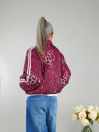 OFF#DLY Leo Bomber Jacke bordeaux