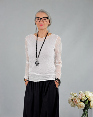 OFF#DLY Tüll Shirt white