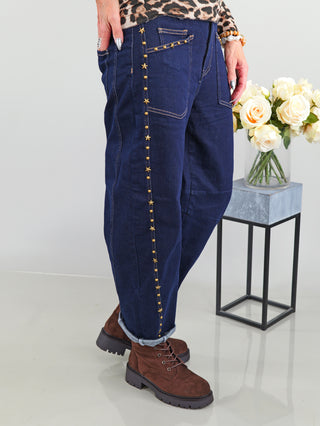 OFF#DLY Dark Denim Studs