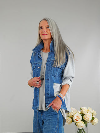 OFF#DLY Sweat Denim Jacket