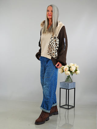 OFF#DLY Hoodyjacke Hidden beige/brown