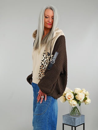 OFF#DLY Hoodyjacke Hidden beige/brown