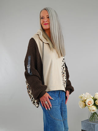 OFF#DLY Hoodyjacke Hidden beige/brown