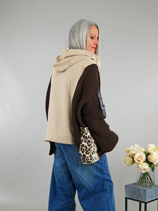 OFF#DLY Hoodyjacke Hidden beige/brown