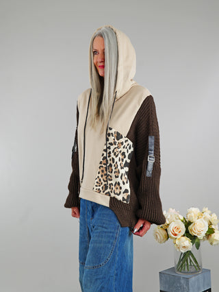 OFF#DLY Hoodyjacke Hidden beige/brown