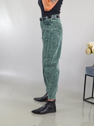 OFF#DLY Cord Pant green
