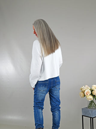 OFF#DLY Longsleeve Alina white