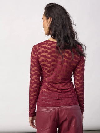 Co´Couture Penola O-Neck Blouse wine red