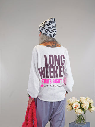 OFF#DLY Light Sweat Long Weekend Grey