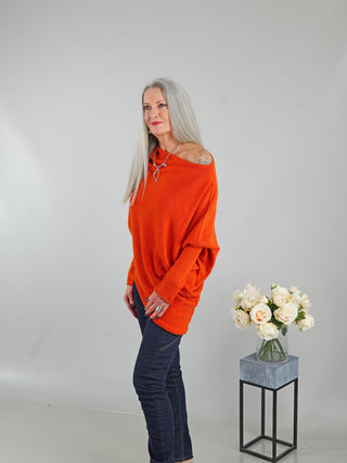 OFF#DLY Pulli Irene asymetric orange
