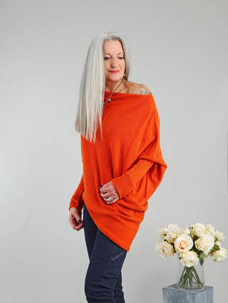 OFF#DLY Pulli Irene asymetric orange