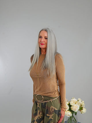 OFF#DLY Light Longsleeve Cashmere Blend Camel