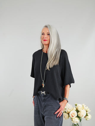 OFF#DLY Pulli Oversized black