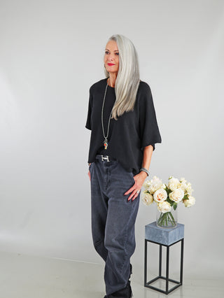 OFF#DLY Pulli Oversized black
