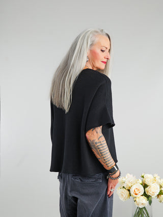 OFF#DLY Pulli Oversized black