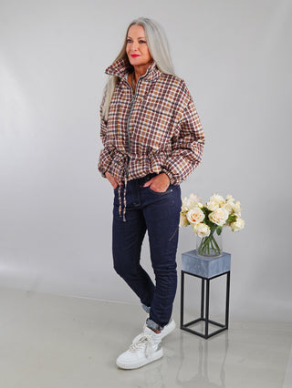 OFF#DLY Jacke Salerno Karo Braun