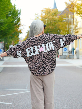 OFF#DLY Sweat Self-love Taupe Black