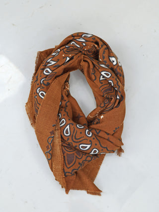 OFF#DLY Schal Paisley cognac