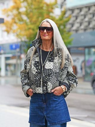 OFF#DLY Paisley Jacke Salt and Pepper Black-White