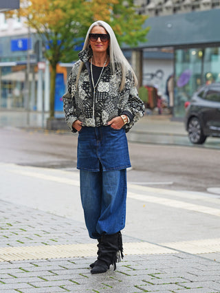 OFF#DLY Paisley Jacke Salt and Pepper Black-White