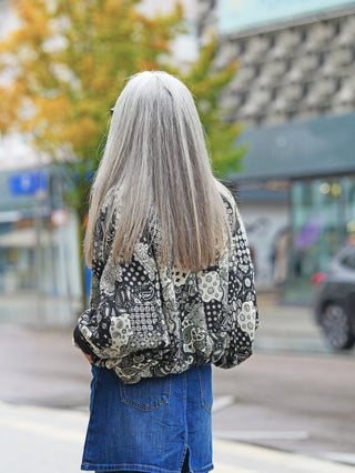 OFF#DLY Paisley Jacke Salt and Pepper Black-White