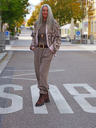OFF#DLY Cardigan Leo Braun-Taupe