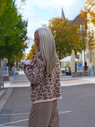 OFF#DLY Cardigan Leo Braun-Taupe