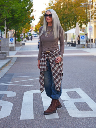 OFF#DLY Karobluse Berta Braun-Beige