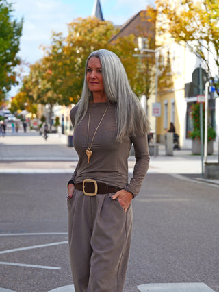 OFF#DLY Longsleeve Cashmere Blend taupe